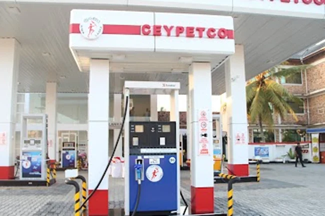 Fuel station forecourt with dispensing pumps